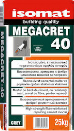 Isomat Megacret 40 25 kg Ρητινούχο Επισκευαστικό Τσιμεντοκονίαμα ISOMAT - ΕΠΙΣΚΕΥΑΣΤΙΚΑ KONIAMATA στο Χρωμοδομή