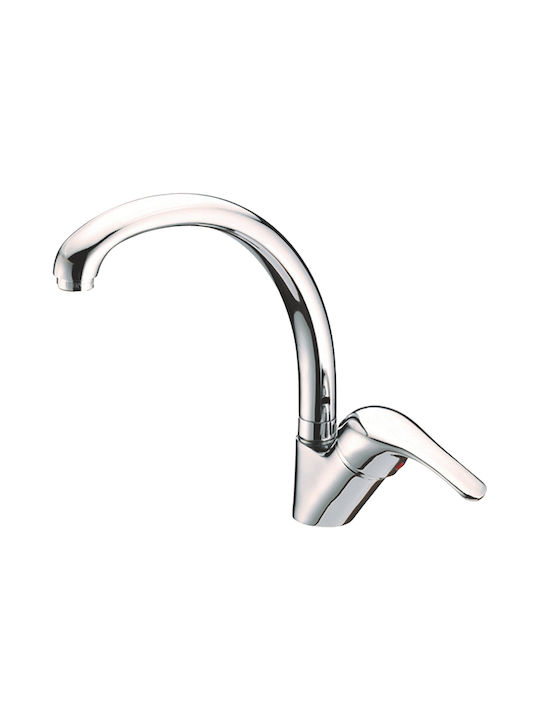 Sanitec Eco 2 Μπαταρία Κουζίνας Πάγκου Ασημί 42060939 - ΜΠΑΤΑΡΙΕΣ στο Χρωμοδομή