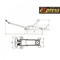 Καροτσόγρυλλος Express ETJ-20P 2ton μακρύς 60612 - ΚΑΡΟΤΣΟΓΡΥΛΛΟΙ στο Χρωμοδομή