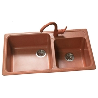 Sanitec Modern 317 Granite Terracotta (90x51 cm) νεροχύτης συνθετικός γρανίτης - ΝΕΡΟΧΥΤΕΣ στο Χρωμοδομή