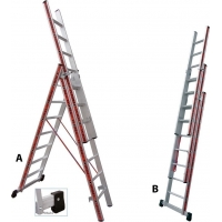 Profal Τριπλή Σκάλα Αλουμινίου 3x13 800313 -  ΣΚΑΛΕΣ στο Χρωμοδομή