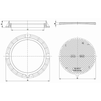 Κυκλικό κάλυμμα φρεατίων απο συνθετικό υλικό (πλαστικό) KIO 800 B125 - ΥΔΡΕΥΣΗ στο Χρωμοδομή