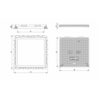 Τετράγωνο κάλυμμα φρεατίων απο συνθετικό υλικό (πλαστικό) KIO 950 D400 - ΥΔΡΕΥΣΗ στο Χρωμοδομή