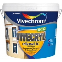 Οικολογικό ελαστομερές χρώμα Vivechrom Vivecryl Elastic Eco λευκό 10lt - ΕΞΩΤΕΡΙΚΗΣ ΕΠΙΦΑΝΕΙΑΣ στο Χρωμοδομή