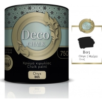 Χρώμα κιμωλίας νερού Deco Chalk Paint 750ml - B05 Όνυξ Μαύρο - ΚΙΜΩΛΙΑΣ στο Χρωμοδομή
