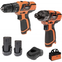 Krausmann US117-22S Σετ Δράπανο & Παλμικό Κατσαβίδι 12V με 2 Μπαταρίες 2Ah και Θήκη - ΣΕΤ ΕΡΓΑΛΕΙΩΝ στο Χρωμοδομή