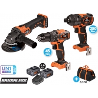 ΣΕΤ Δραπανοκατσάβιδο Κρουστικό 20V + Παλμικό Κατσαβίδι 20V + Γωνιακός Τροχός Ø125 20V (US115-24SB) KRAUSMANN - ΣΕΤ ΕΡΓΑΛΕΙΩΝ στο Χρωμοδομή