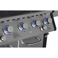 Thermogatz Ψησταριά Υγραερίου GS Grill Superior με Μαντεμένια Σχάρα, 5 Εστίες και Πλαϊνό Μάτι BBQ ΥΓΡΑΕΡΙΟΥ GS GRILL SUPERIOR 4+1+1 ΙΝΟΧ - 21kW ΚΩΔΙΚΟΣ 03.313.331 -  ΨΗΣΤΑΡΙΕΣ στο Χρωμοδομή
