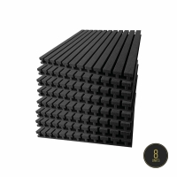 Polyfon Linear 45 Ηχοαπορροφητικό Πάνελ (8τμχ) σε Σχέδιο Linear 60cm x 60cm x 45mm σε Γκρι Χρώμα -  ΗΧΟΜΟΝΩΤΙΚΑ ΥΛΙΚΑ στο Χρωμοδομή