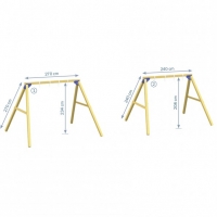 Κούνια για το Σπίτι Ξυλινη Παιδική Χαρά Showood 008.002.001.001-2,40 - ΠΑΙΔΙΚΗ ΧΑΡΑ στο Χρωμοδομή