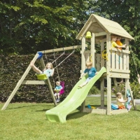 Ξυλινη Παιδική Χαρά Πύργος Kiosk με ύψος τσουλήθρας 120εκ. και προέκταση Showood 008.001.001.001-1,20-1 - ΠΑΙΔΙΚΗ ΧΑΡΑ στο Χρωμοδομή